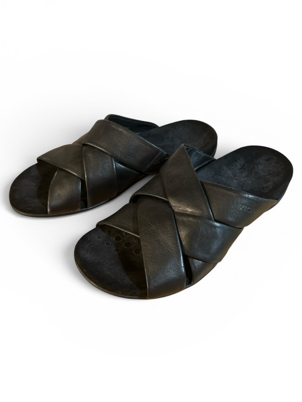 VIONIC Womens Juno Slide Sandal in Black Size 8.5